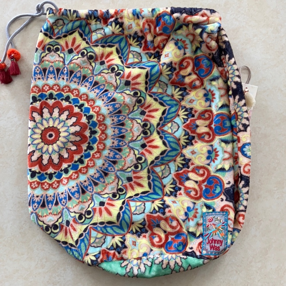 Johnny Was Sherpa cozy blanket bag